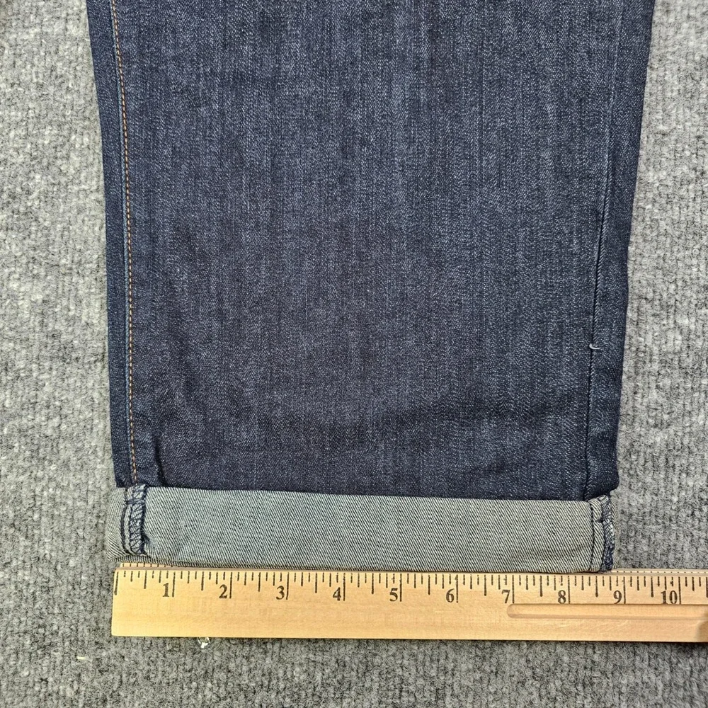Levis Classic Capri Jeans Womens 14 W32 Cuffed Dark Indigo Cropped Stretch New